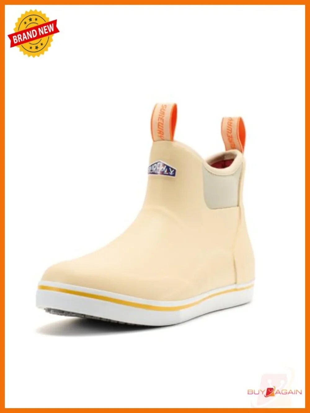 Waterproof Neoprene Rubber Deck Boots, Non-Slip Ankle Fishing Boots